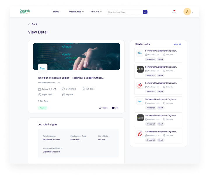 Dashboard Screenshot